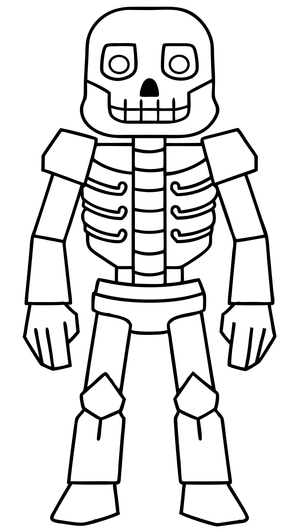 coloriage mutant squelette mutant minecraft